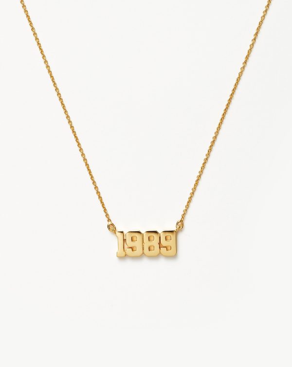 Birth Year Necklace - Year 1989 | 18ct Gold Vermeil