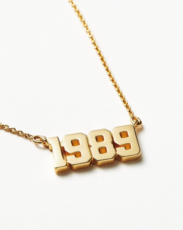 Birth Year Necklace - Year 1989 | 18ct Gold Vermeil - 图片 4