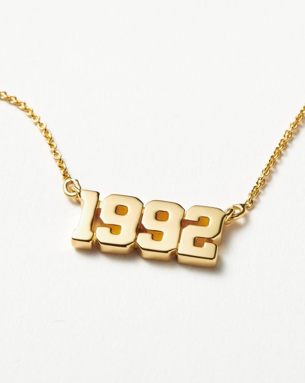 Birth Year Necklace  - Year 1992 | 18ct Gold Vermeil - 图片 4