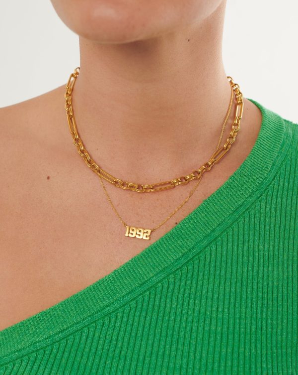 Birth Year Necklace  - Year 1992 | 18ct Gold Vermeil - 图片 3