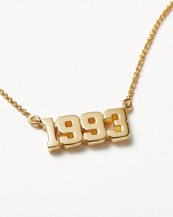 Birth Year Necklace  - Year 1993 | 18ct Gold Vermeil - 图片 4