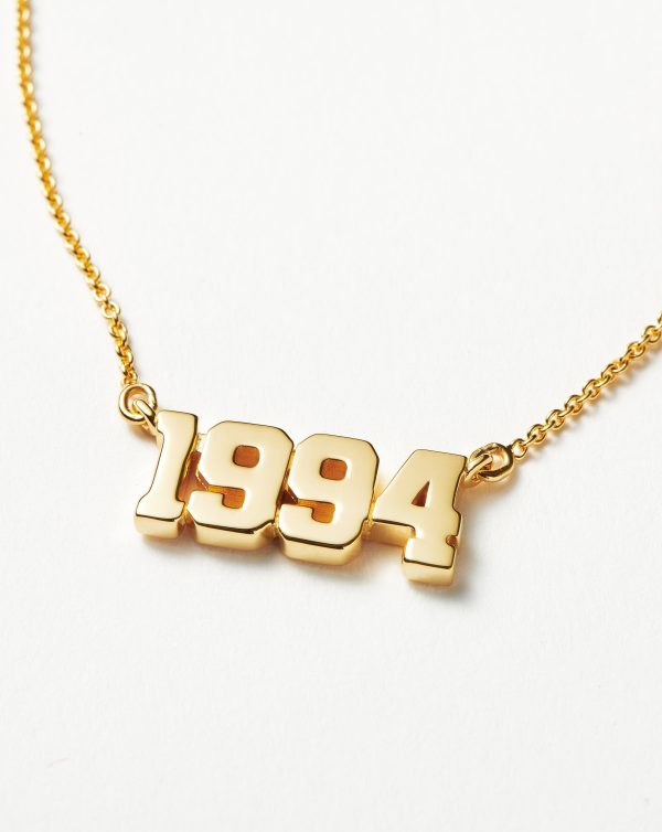 Birth Year Necklace  - Year 1994 | 18ct Gold Vermeil - 图片 4