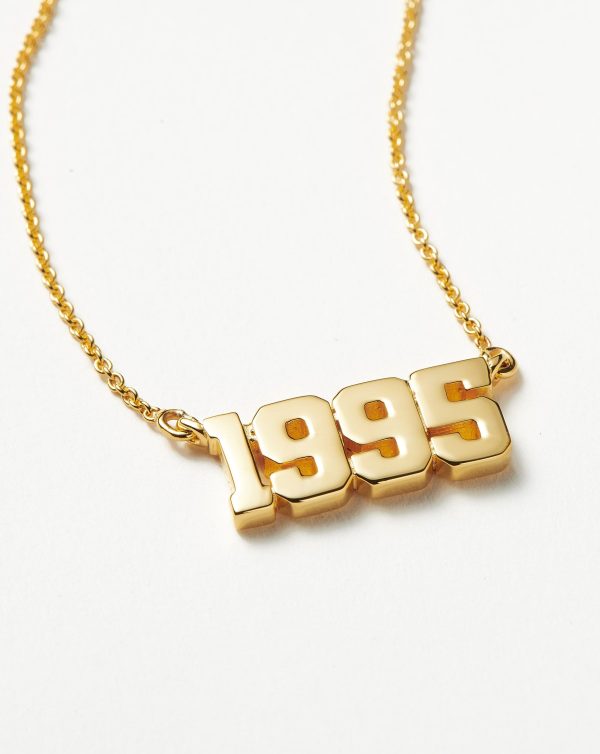 Birth Year Necklace  - Year 1995 | 18ct Gold Vermeil - 图片 4