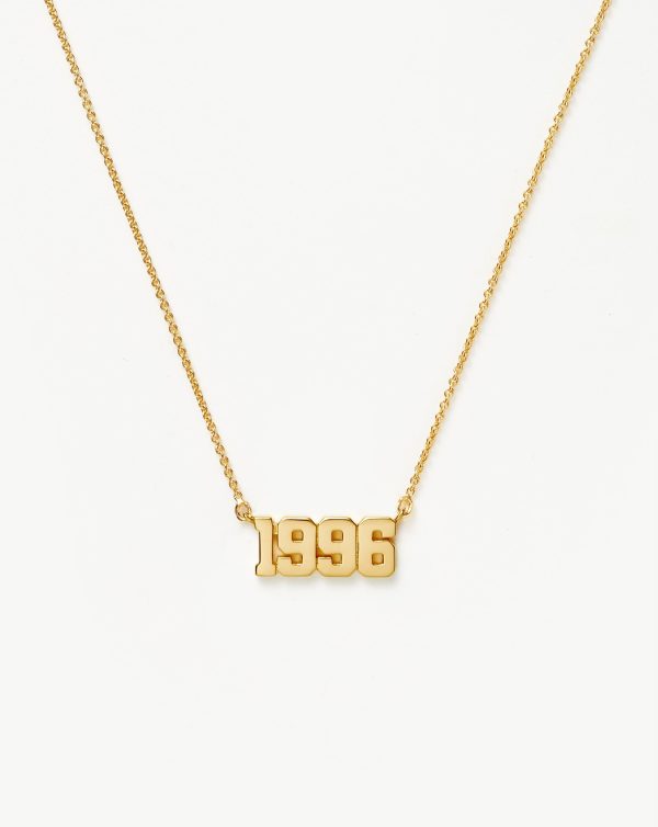 Birth Year Necklace  - Year 1996 | 18ct Gold Vermeil