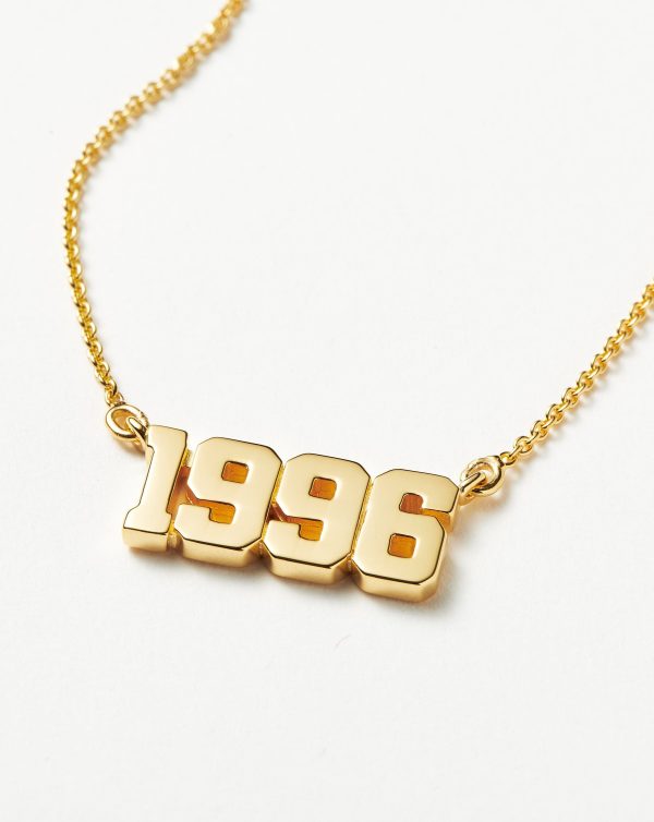 Birth Year Necklace  - Year 1996 | 18ct Gold Vermeil - 图片 4