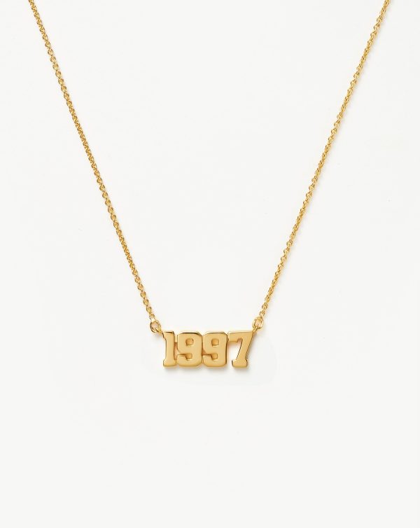 Birth Year Necklace  - Year 1997 | 18ct Gold Vermeil