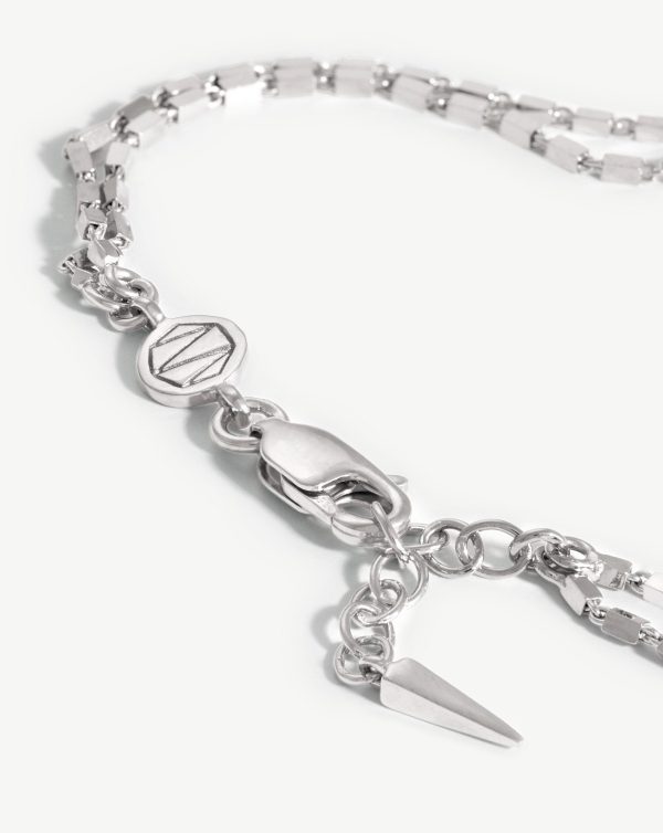 Box Link Double Chain Bracelet | Sterling Silver - 图片 4