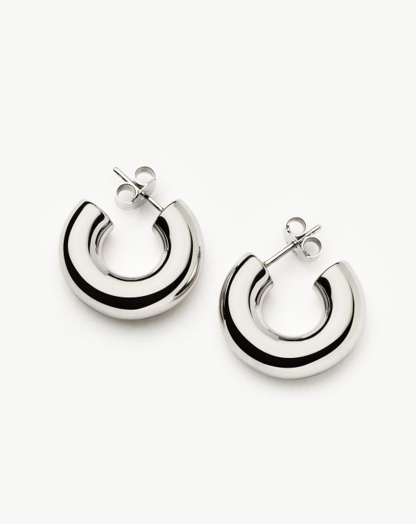 Chubby Small Hoop Earrings | Sterling Silver - 图片 4