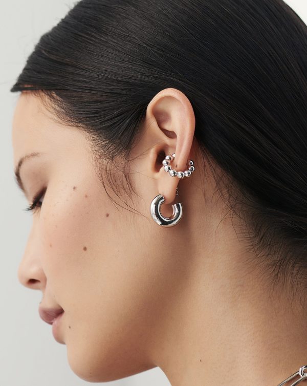 Chubby Small Hoop Earrings | Sterling Silver - 图片 2