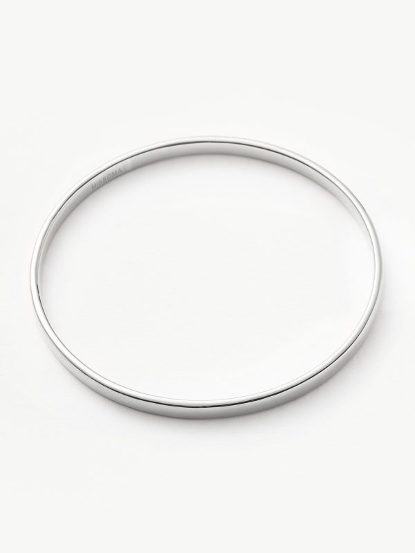 Classic Round Bangle | Silver Plated - 图片 4