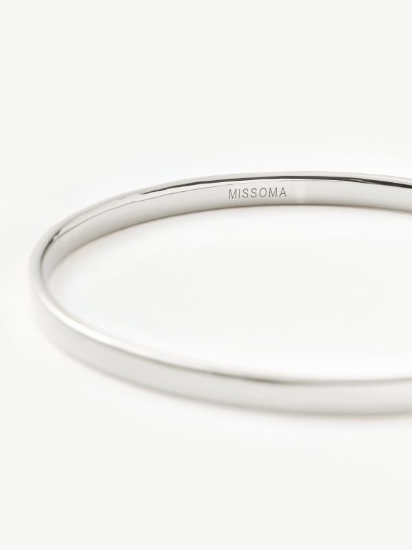 Classic Round Bangle | Silver Plated - 图片 5