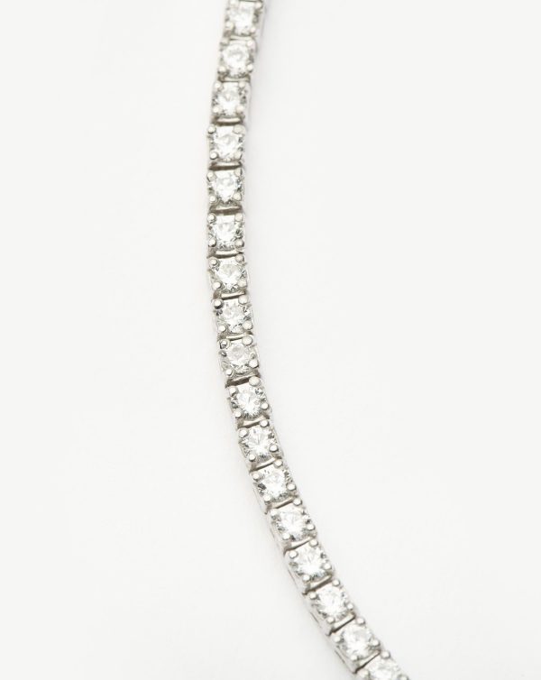 Classic Tennis Necklace | Sterling Silver Cubic Zirconia - 图片 5