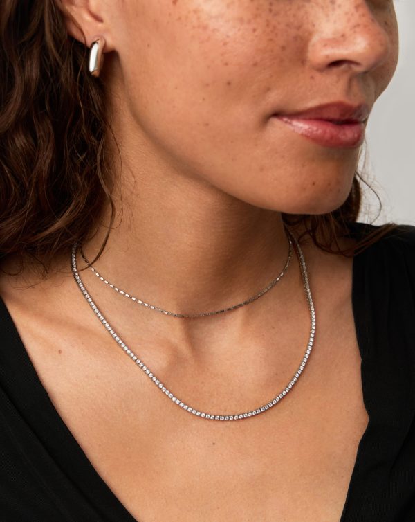 Classic Tennis Necklace | Sterling Silver Cubic Zirconia - 图片 3