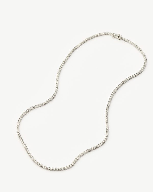 Classic Tennis Necklace | Sterling Silver Cubic Zirconia - 图片 4