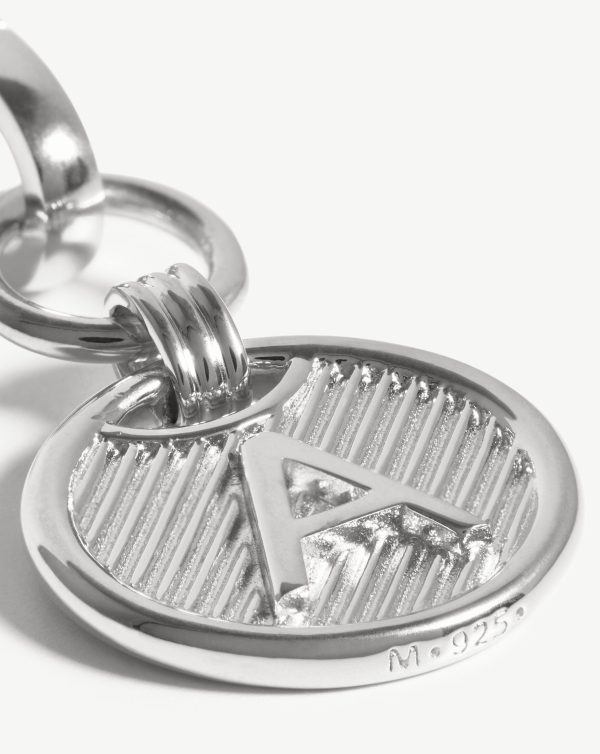 Clip-On Initial Pendant - Initial A | Silver Plated - 图片 3