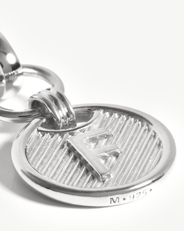 Clip-On Initial Pendant - Initial F | Silver Plated - 图片 2