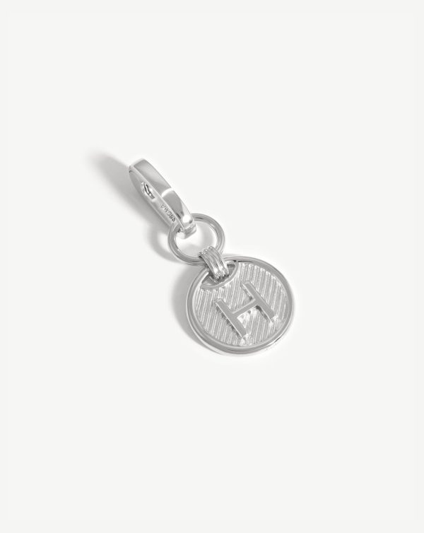 Clip-On Initial Pendant - Initial H | Silver Plated