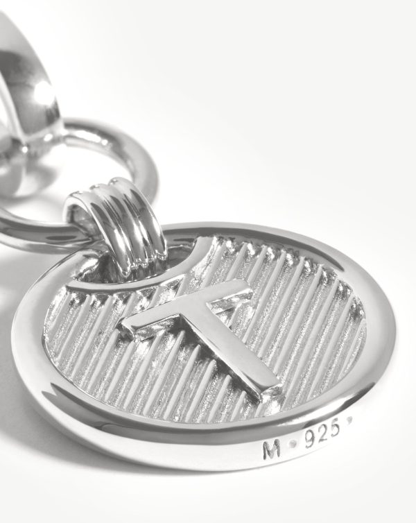 Clip-On Initial Pendant - Initial T | Silver Plated - 图片 2