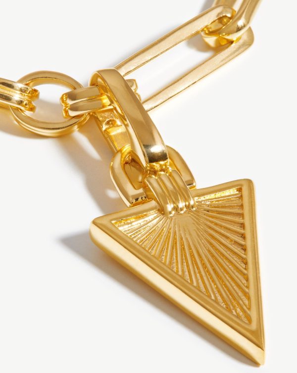 Deconstructed Axiom Ridge Triangle Chain Necklace | 18ct Gold Plated - 图片 4