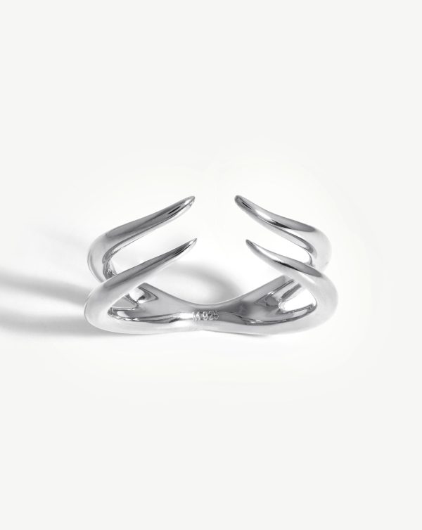 Double Claw Open Ring | Sterling Silver