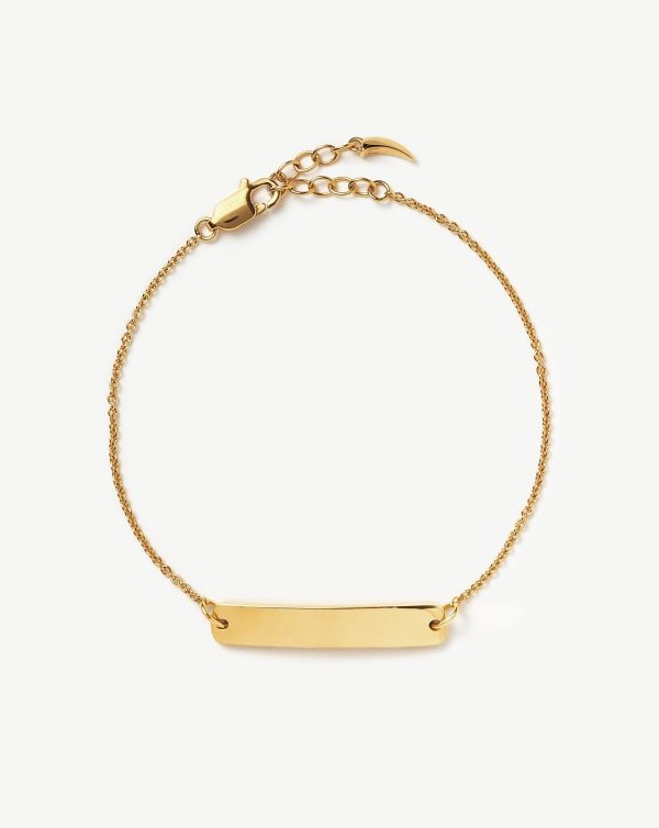 Engravable Bar Chain Bracelet | 18ct Gold Vermeil