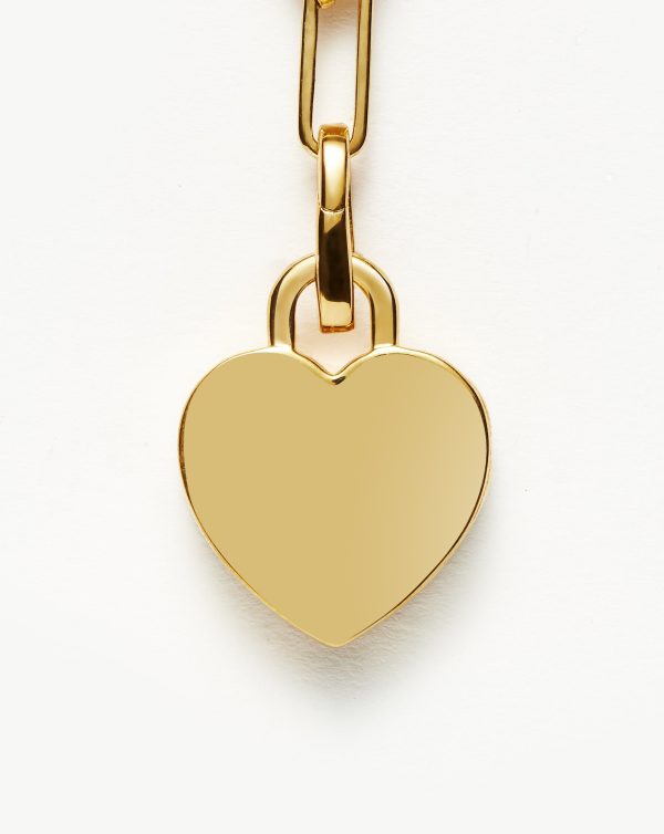 Engravable Heart Locket Aegis Chain Necklace | 18ct Gold Plated - 图片 7