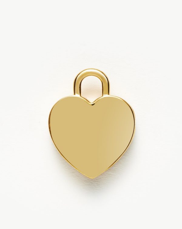 Engravable Heart Locket Clip-On Pendant | 18ct Gold Plated - 图片 7