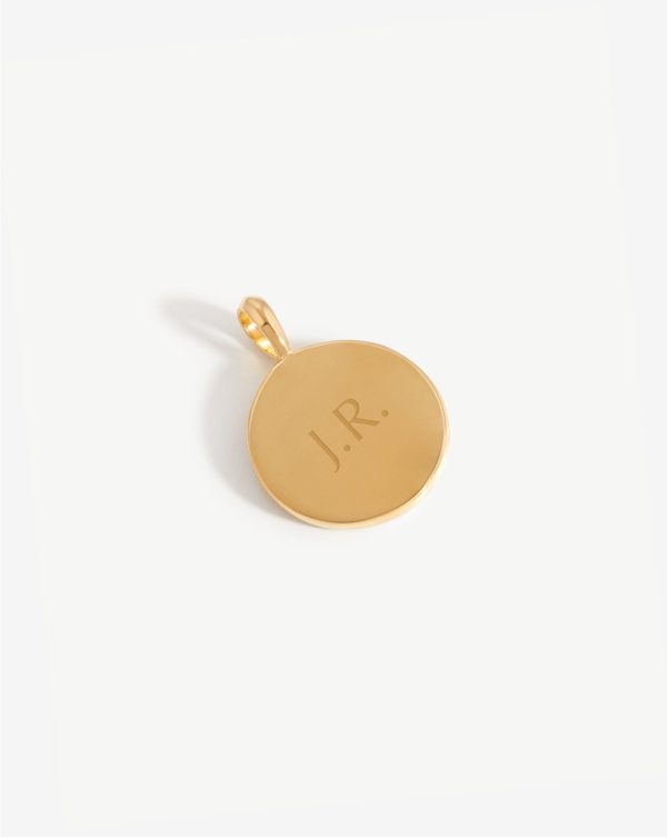 Engravable Round Disc Pendant