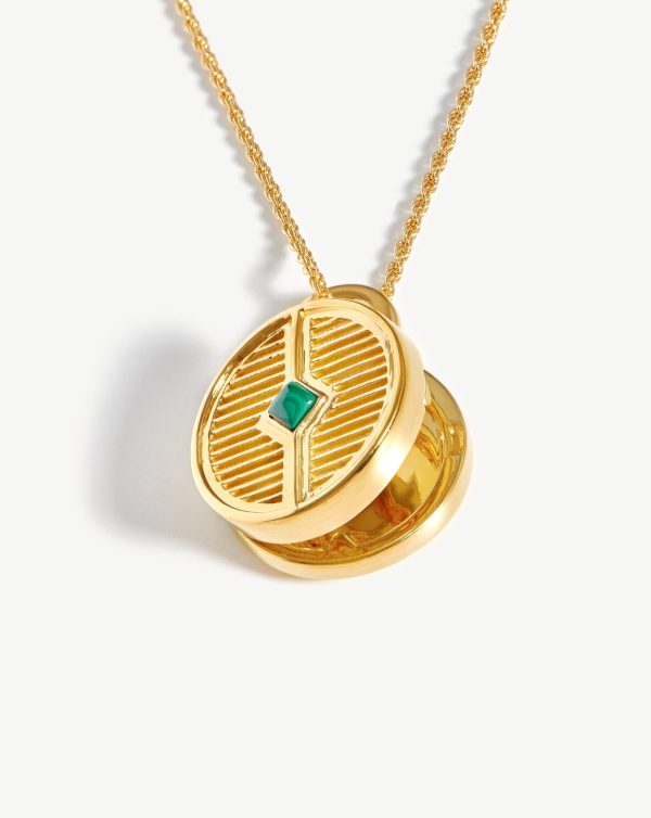 Round Ridge Locket Necklace - 图片 2