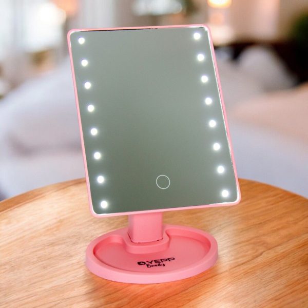 Espelho de Mesa Touch Giratório - 16 Leds - 图片 5