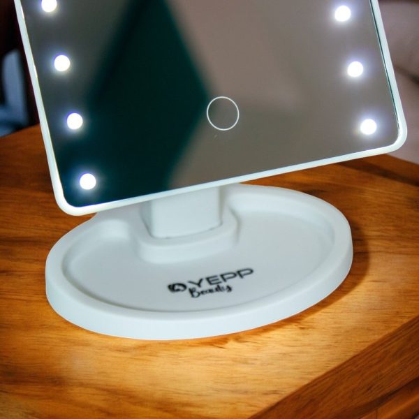 Espelho de Mesa Touch Giratório - 16 Leds - 图片 11