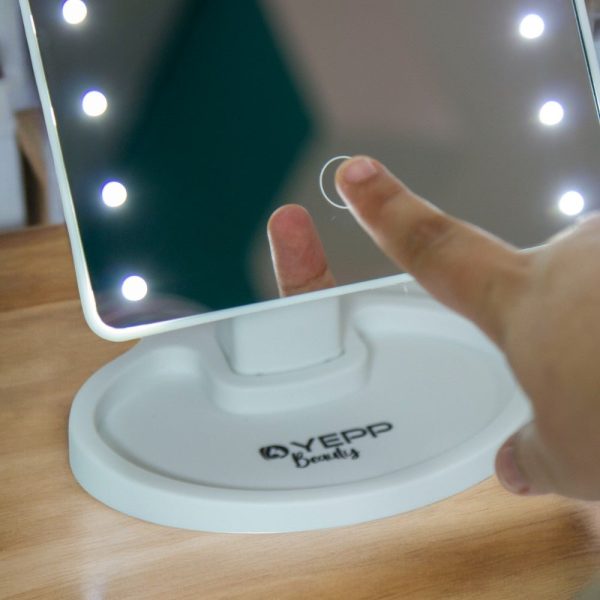 Espelho de Mesa Touch Giratório - 16 Leds - 图片 12