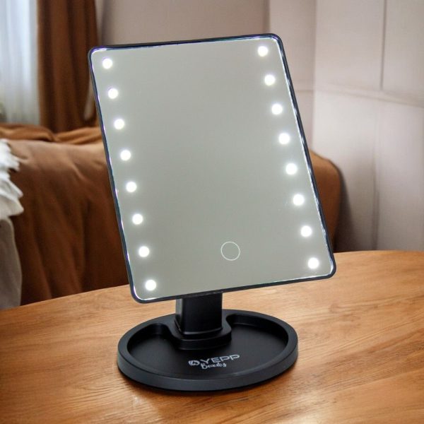 Espelho de Mesa Touch Giratório - 16 Leds - 图片 3