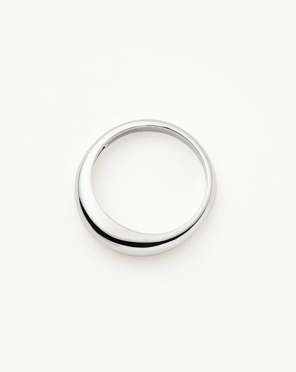 Fine Classic Dome Ring | 14ct Solid White Gold - 图片 4