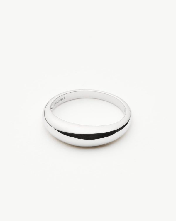 Fine Classic Dome Ring | 14ct Solid White Gold - 图片 5