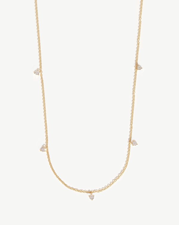 Fine Diamond Drop Necklace | 14ct Solid Gold/Diamond