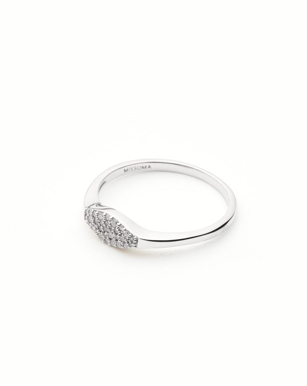 Fine Diamond Signet Ring | 14ct Solid White Gold/Diamond - 图片 5