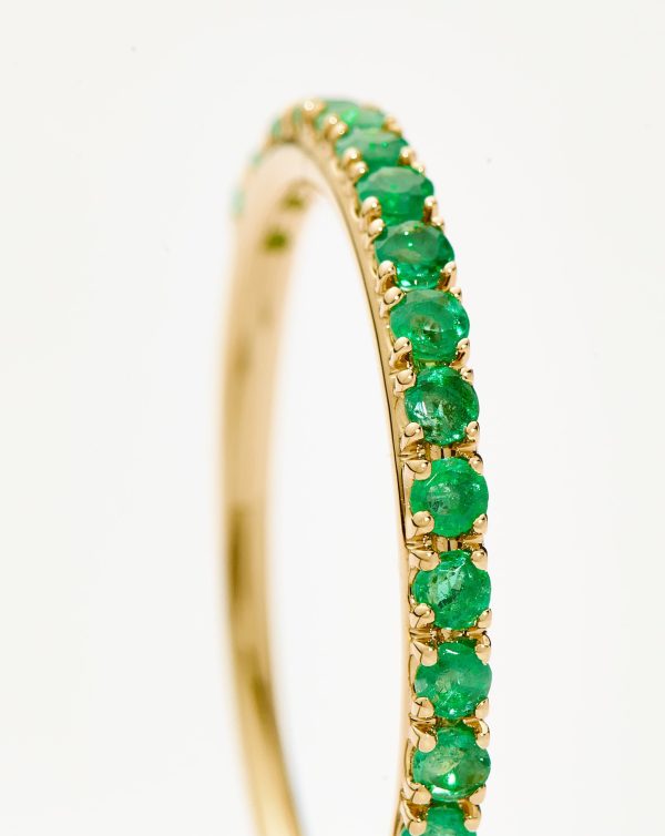 Fine Half Emerald Eternity Ring - 图片 4