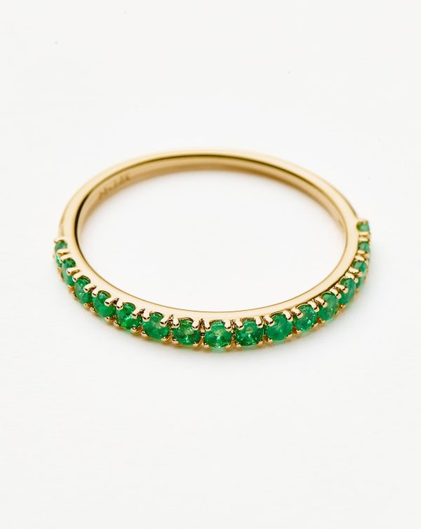 Fine Half Emerald Eternity Ring - 图片 5