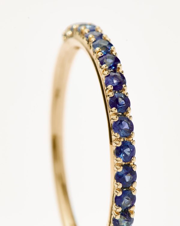 Fine Half Sapphire Eternity Ring | 14ct Solid Gold/Sapphire - 图片 4