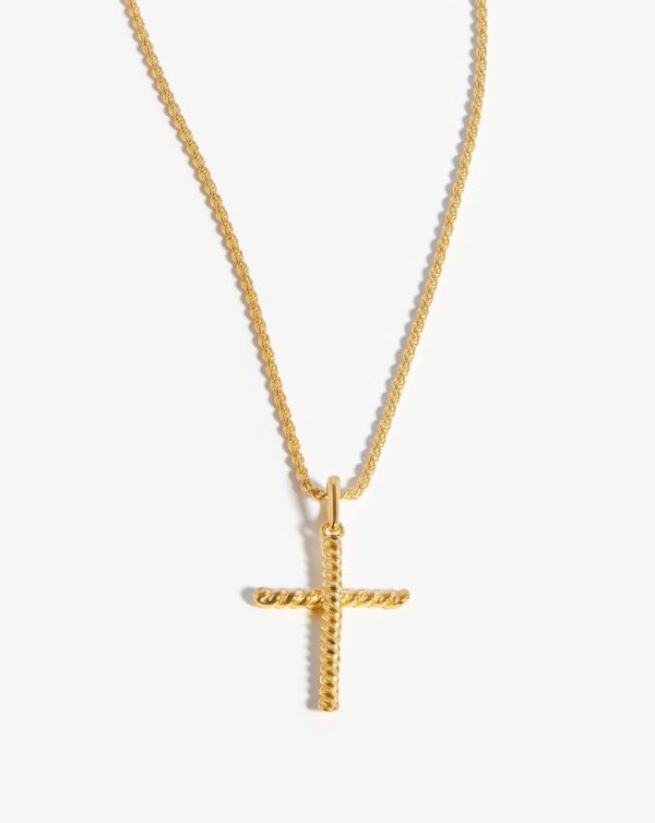 Fused Twisted Cross Necklace