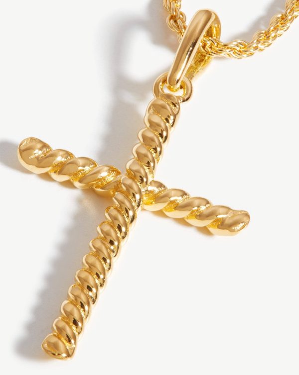 Fused Twisted Cross Necklace - 图片 4