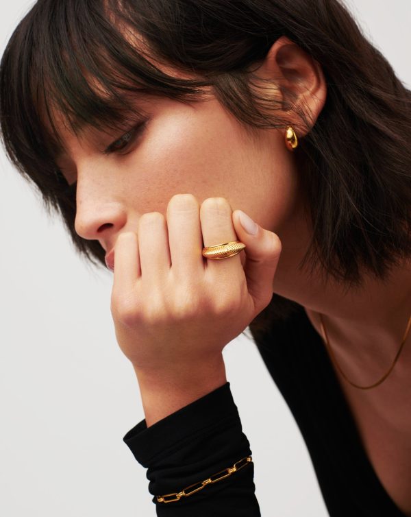 Hera Dome Ridge Stacking Ring - 图片 3