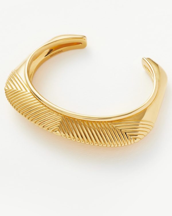 Hera Dome Ridge Statement Cuff Bracelet - 图片 5