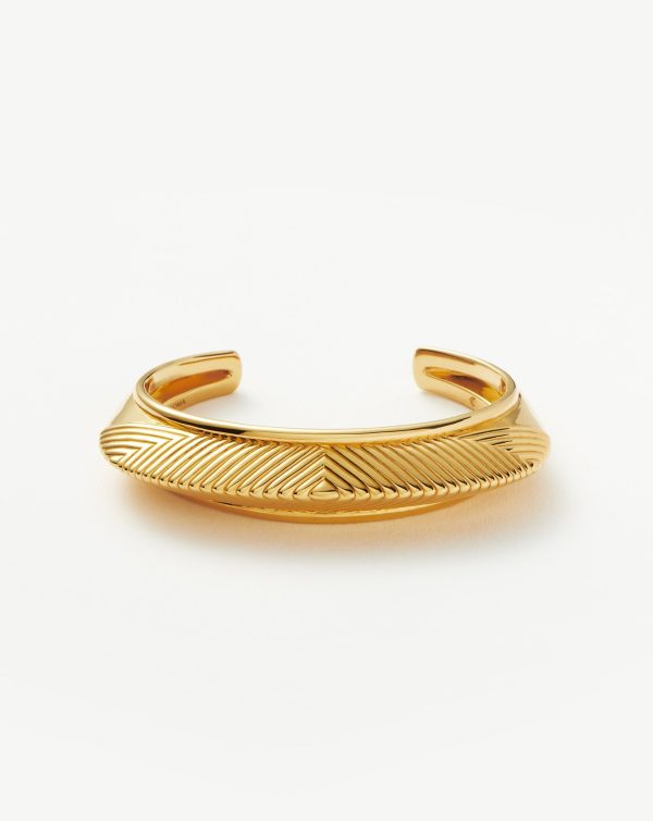 Hera Dome Ridge Statement Cuff Bracelet