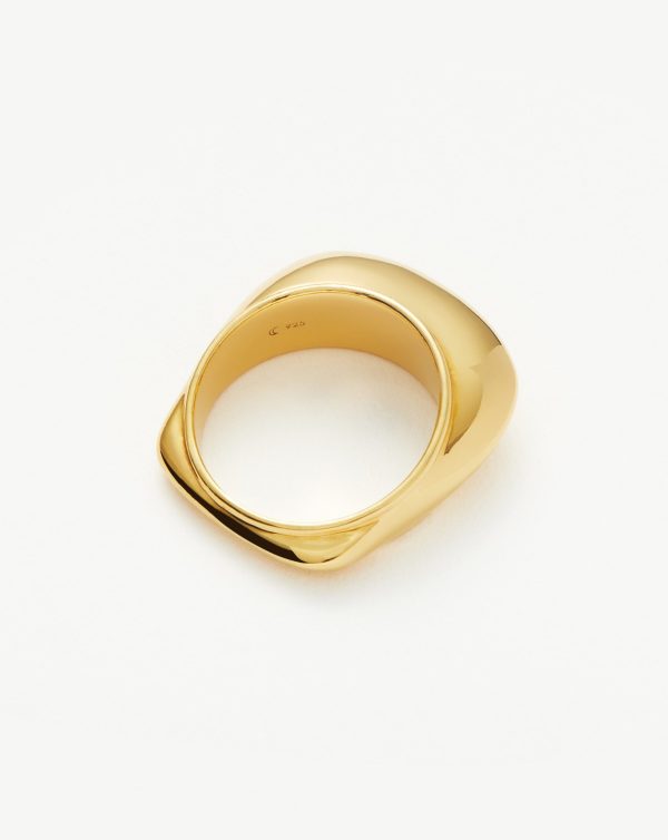 Hera Dome Stacking Ring | 18ct Gold Vermeil - 图片 5