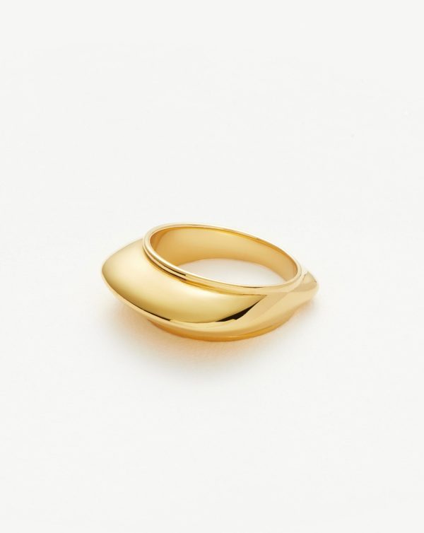 Hera Dome Stacking Ring | 18ct Gold Vermeil - 图片 4