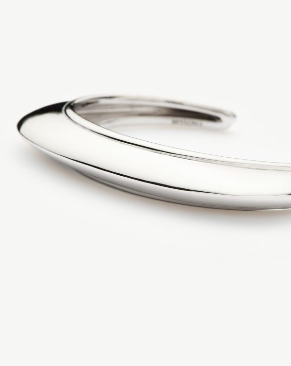 Hera Dome Statement Cuff Bracelet | Silver Plated - 图片 5