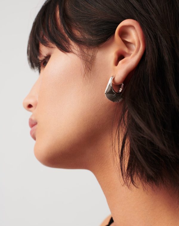 Hera Ridge Hoop Earrings - 图片 6