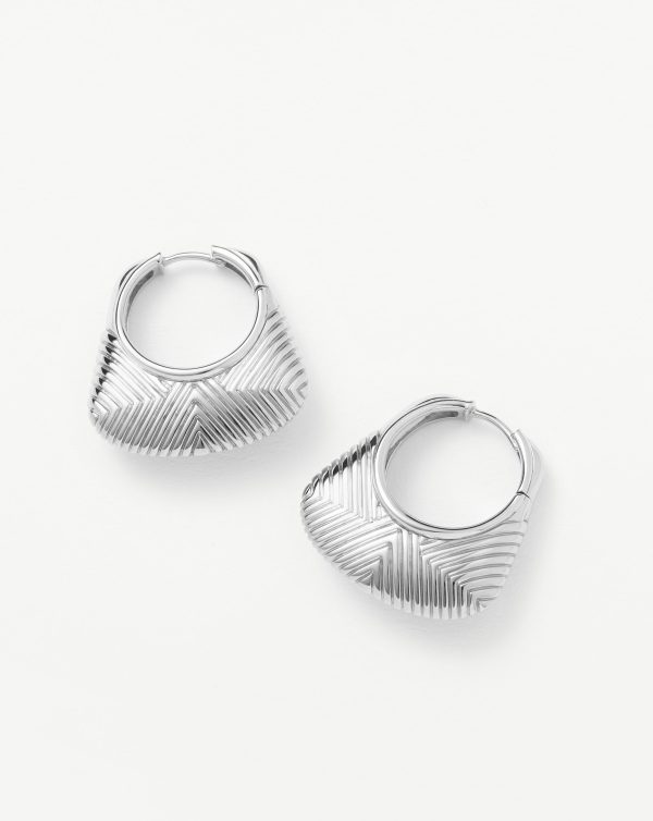 Hera Ridge Hoop Earrings - 图片 5